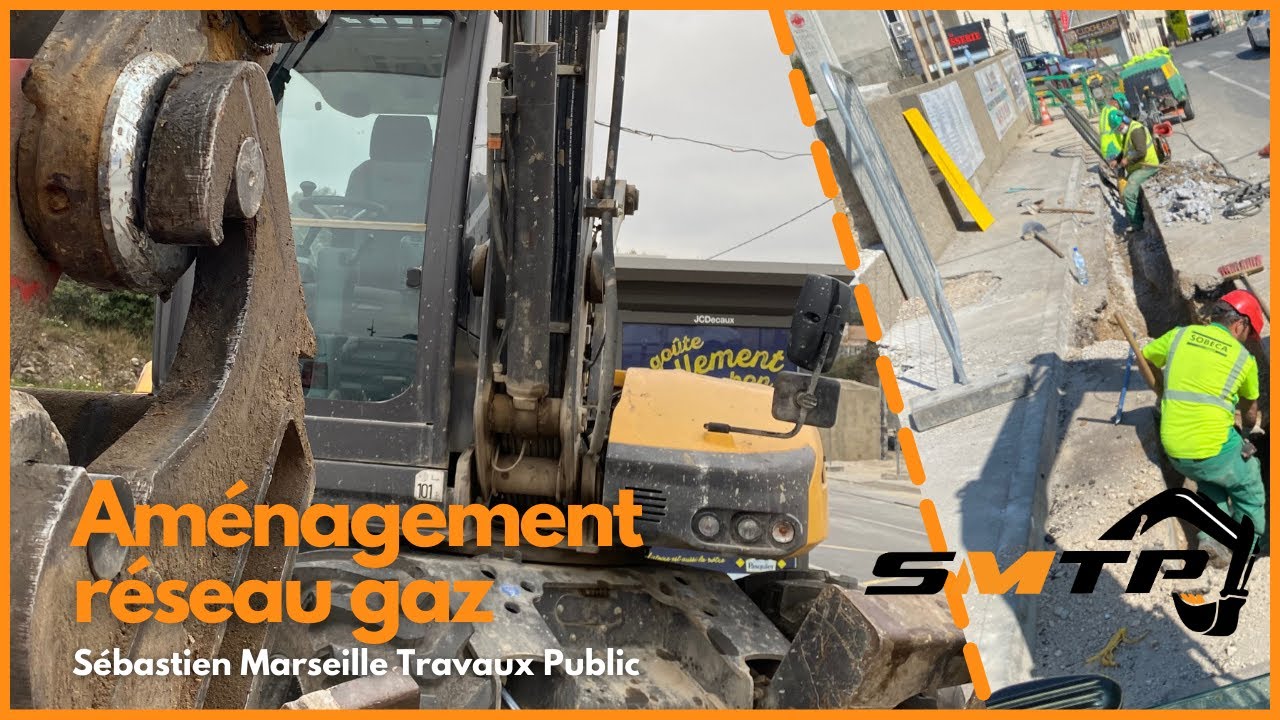 Aménagement réseau de Gaz - Mecalac 12 MTX