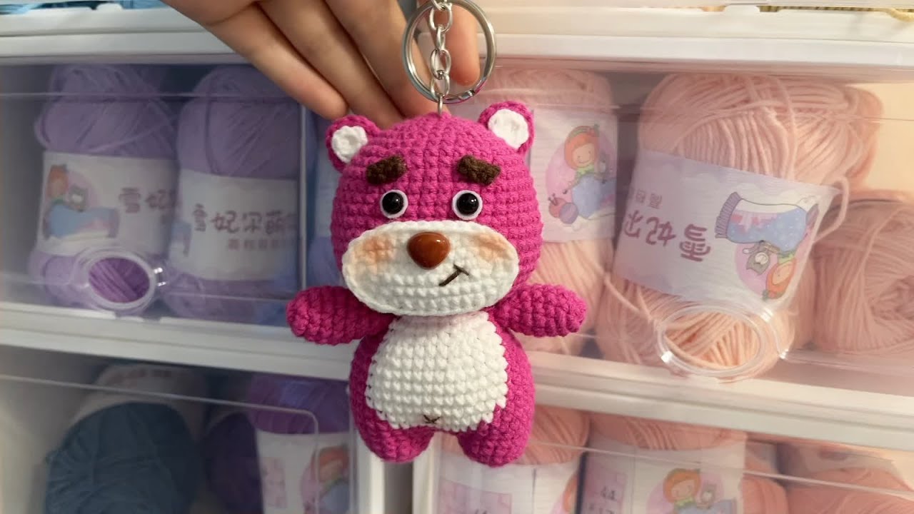 可爱的草莓熊挂件钩织教程来啦