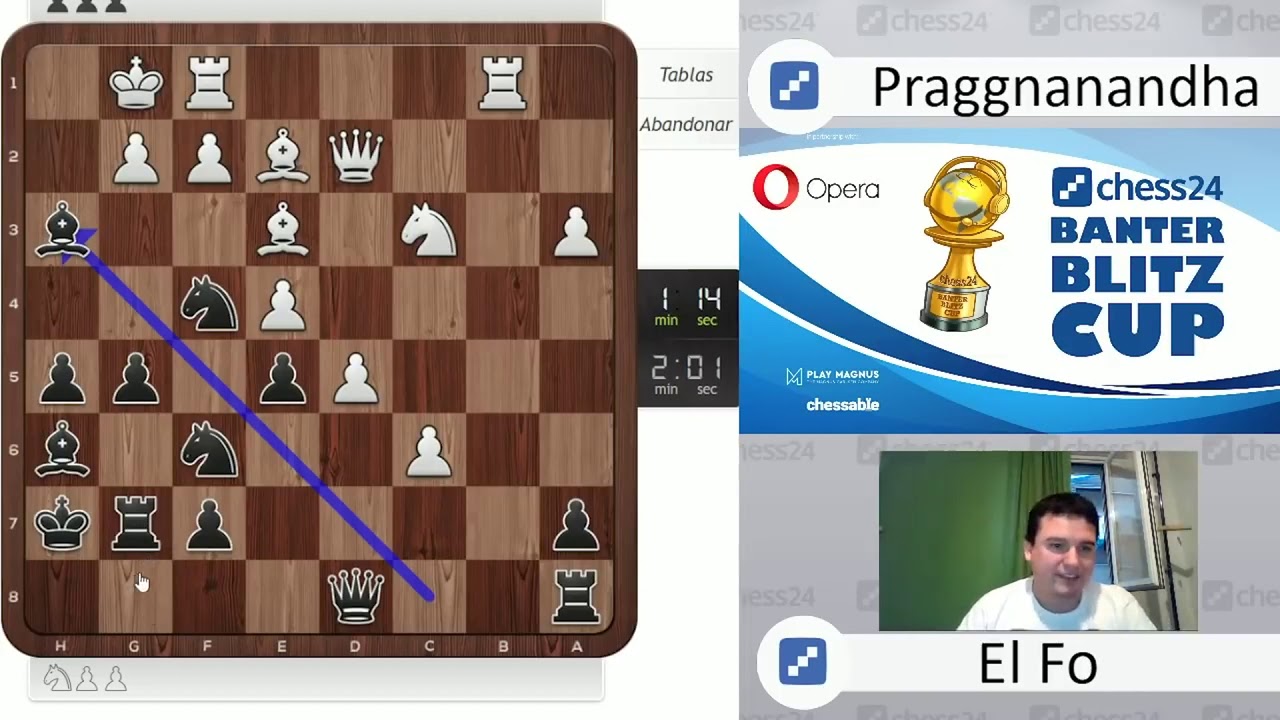 Mejores partidas de la II Copa Dicharachera  GM David Lari&ntilde;o El Fo vs GM Praggnanandhaa 2