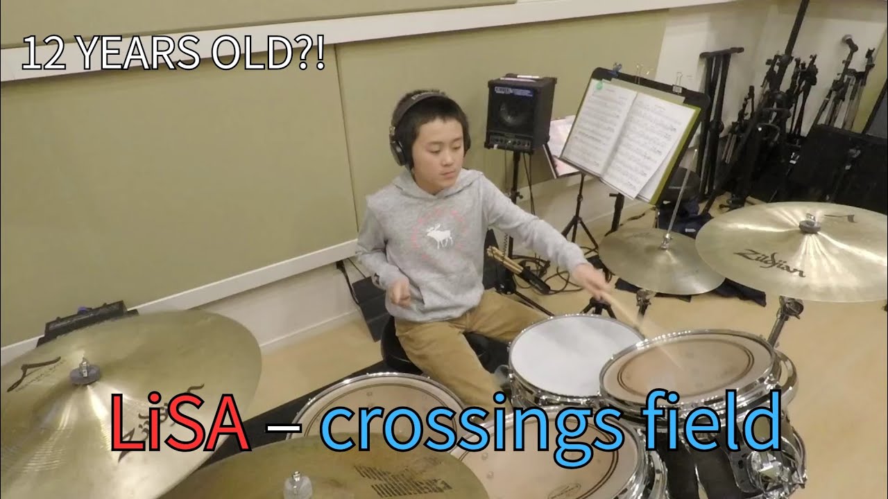 12-Year-Old Drummer Plays crossing field - Lisa | Drum Cover