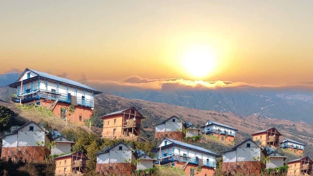 Walking across to Hills- Relaxing and Joyful Journey to Mountains village