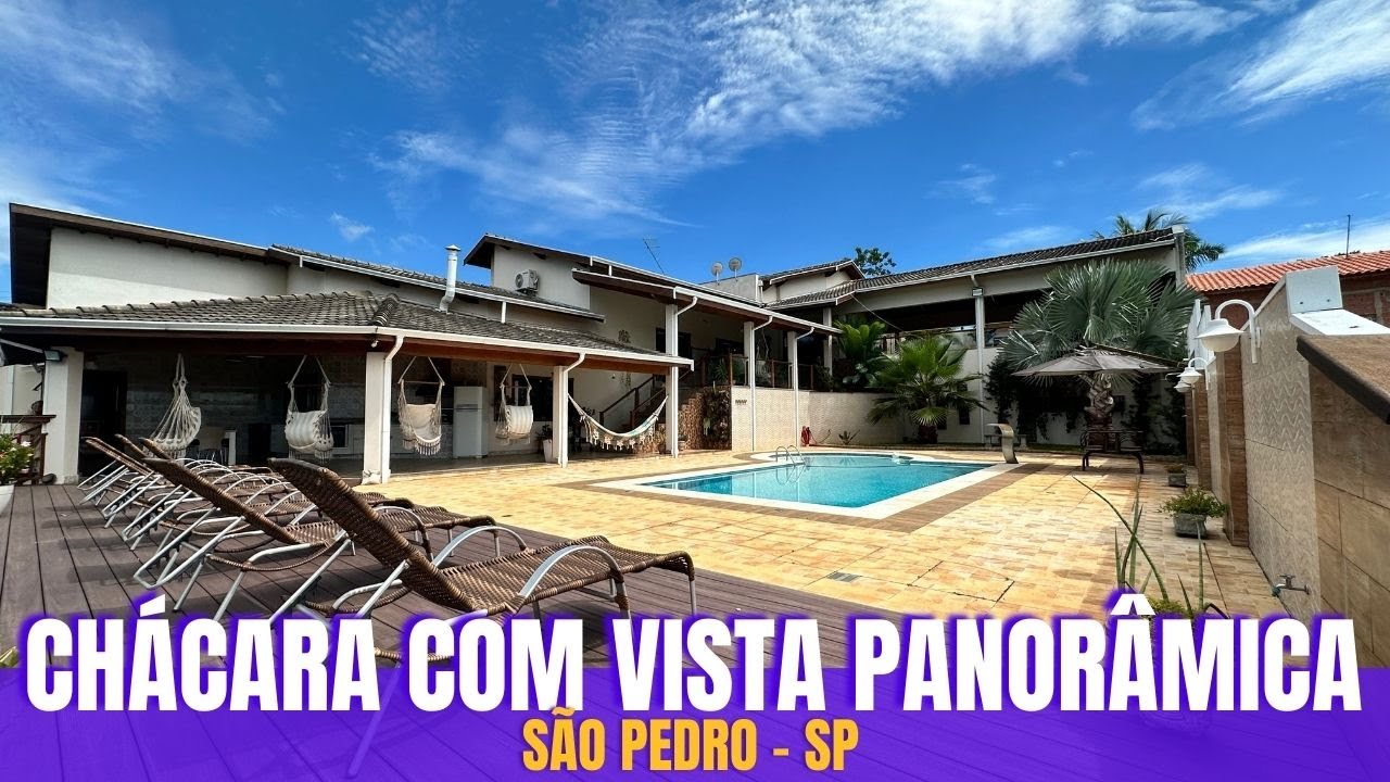 CHÁCARA ALTO PADRÃO COM VISTA PANORÂMICA E 5 DORMITÓRIOS EM SÃO PEDRO - SP