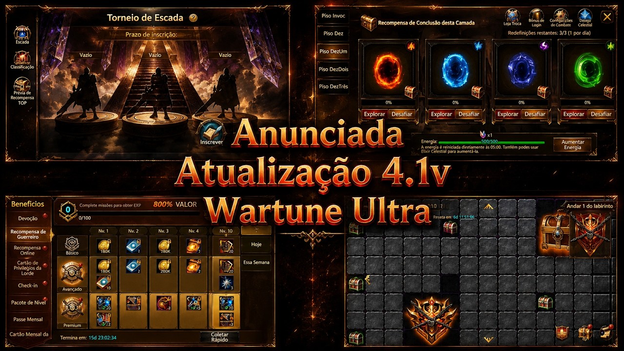 V&aacute;rios Novos Conte&uacute;dos? Anuncio da Atualiza&ccedil;&atilde;o 4.1v no Wartune Ultra