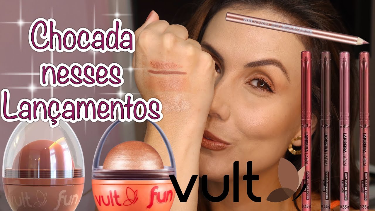 TESTANDO LAN&Ccedil;AMENTOS DA VULT: 3 EM 1, LAPISEIRA LABIAL, L&Aacute;PIS DE OLHO