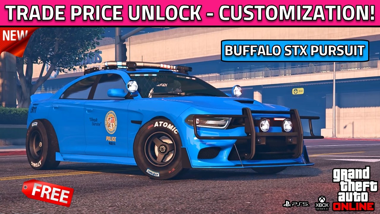 Buffalo STX Pursuit Trade Price Unlock! GTA 5 Online NEW Customization Buffalo STX Police Car Update