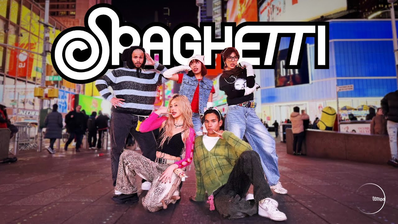 [KPOP IN PUBLIC | NYC TIMES SQUARE] LE SSERAFIM (르세라핌) - ‘SPAGHETTI’ Dance Cover | ONE TAKE 4K