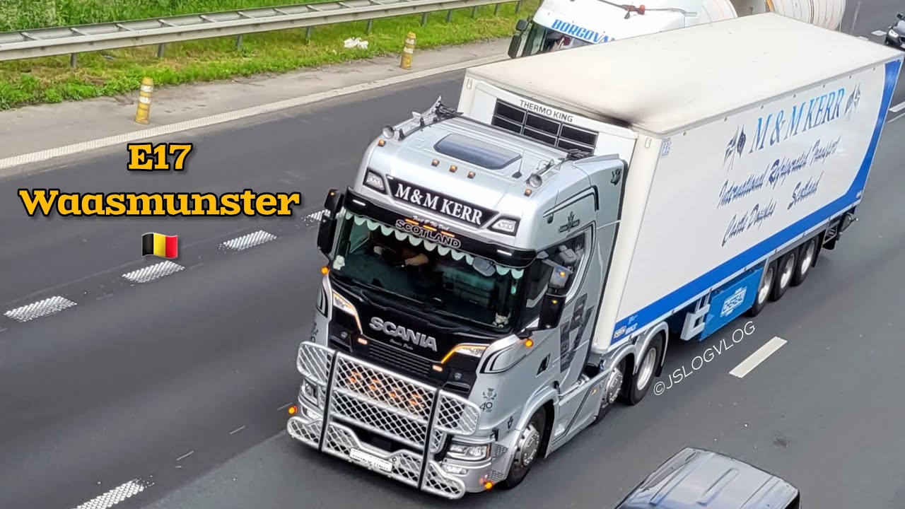 《 E17 Waasmunster 》Trucklights, -horns, -sounds (PWT Cargo, Postma, Intveen, etc.)