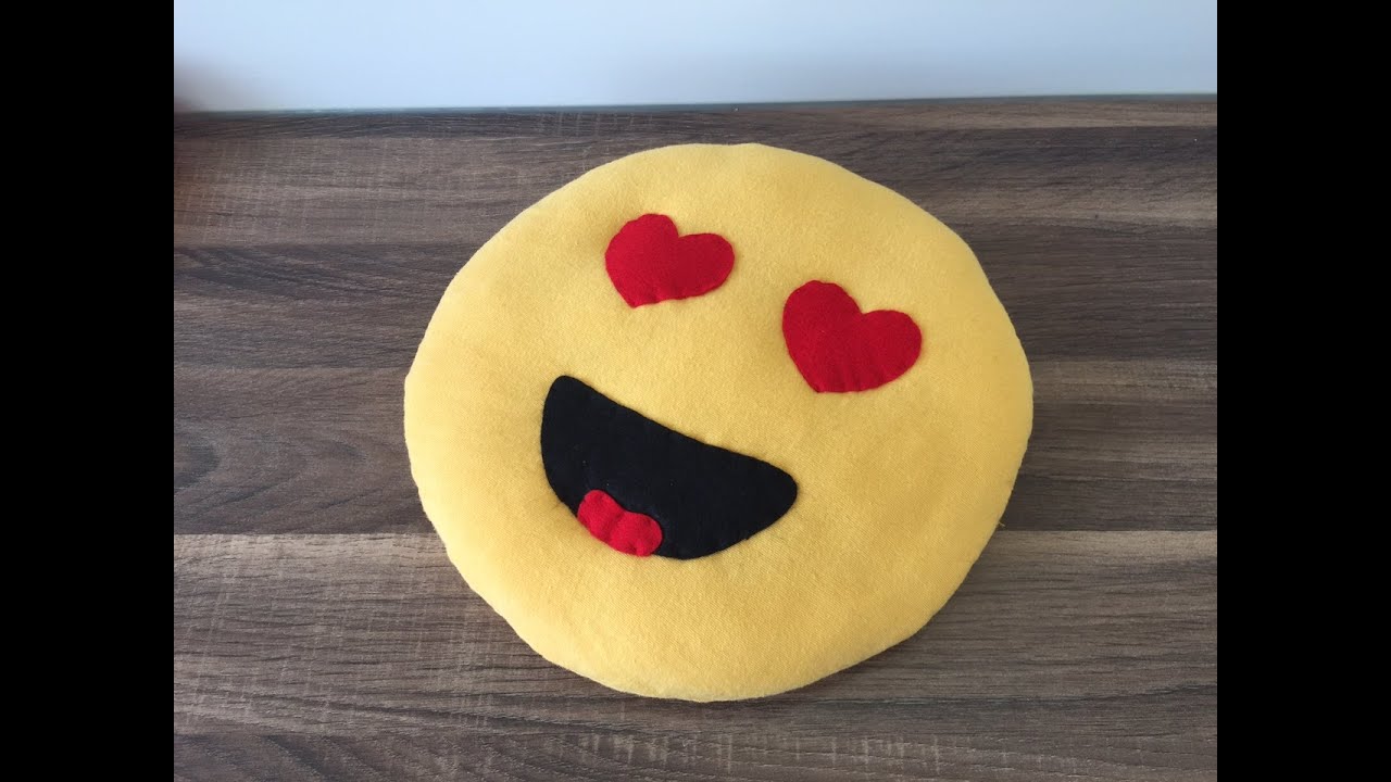 DIY Kissen nähen als Smiley/Emoji, schnelle Bastelidee