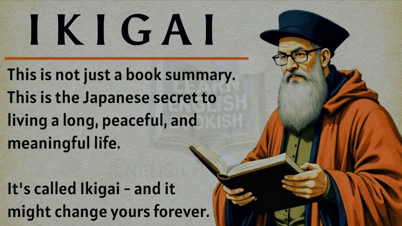 IKIGAI — The Japanese Secret to a Long and Beautiful Life || Learn English Through Book Summary 📖