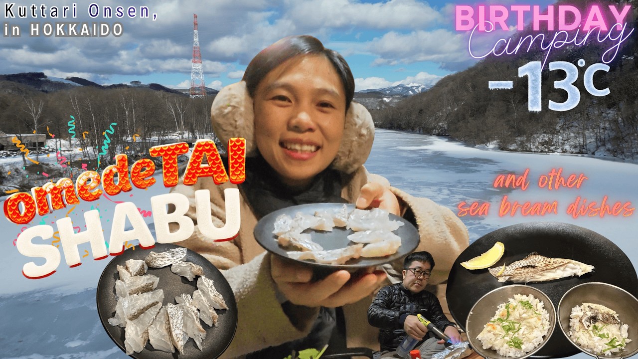 Celebrating with Tai | Japan’s Lucky Fish | 🇯🇵Birthday Winter Camping in Japan