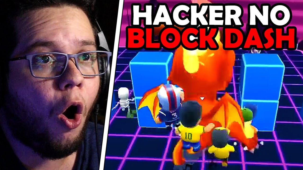 DESCOBRIMOS o HACKER no BLOCK DASH do Stumble Guys