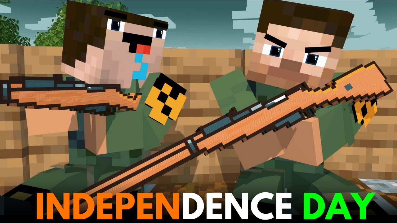 HAPPY INDEPENDENCE DAY in MINECRAFT from DEFUSED DEVIL