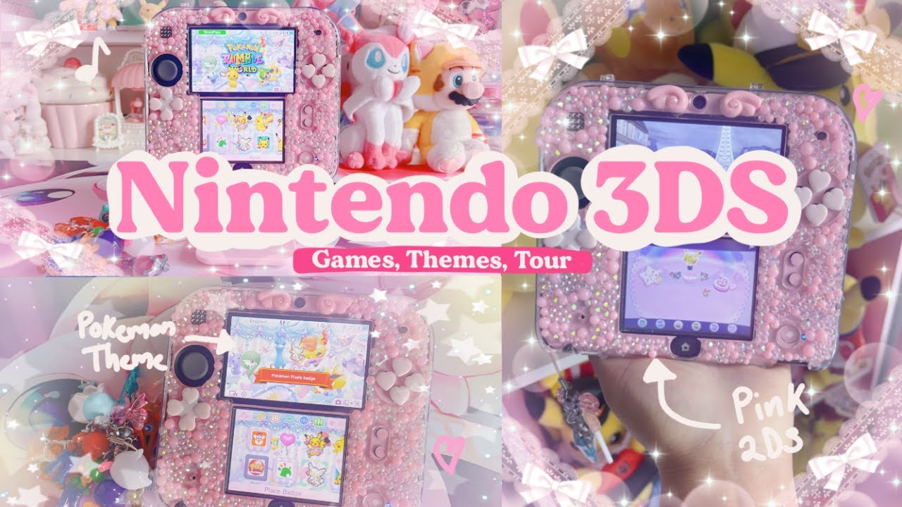 What's on my Nintendo 2DS ୨୧˚ 🍥🫧💕| Themes, Games, Tour