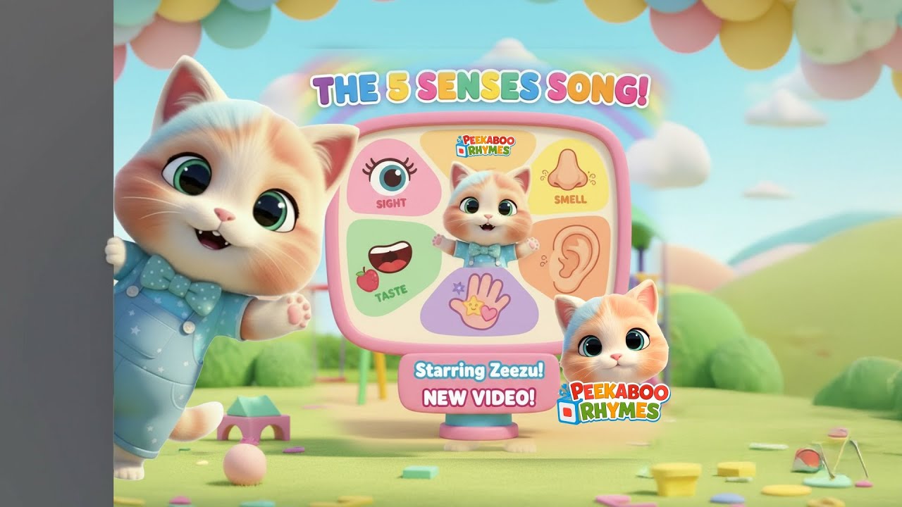 Five Senses Song | Five Senses Help Us Everyday | Nursery Rhymes & Kids Songs | Peekaboo Rhymes