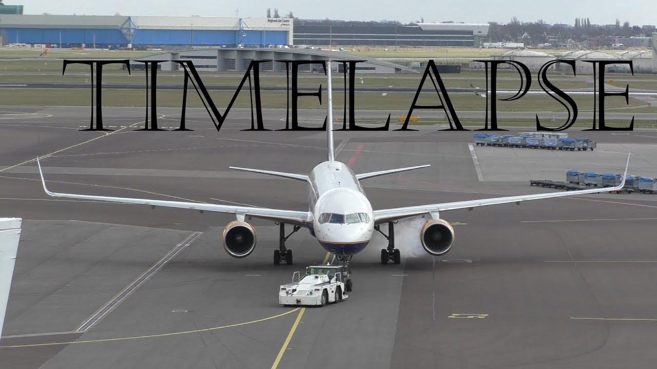 Timelapse! Icelandair B757-300 Turn Around | Amsterdam Schiphol