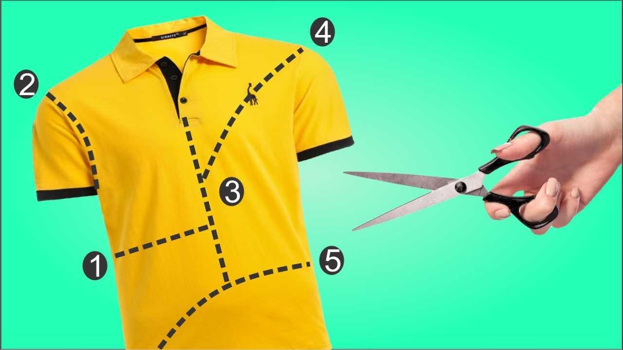 5 IDEIAS DE TRANSFORMAÇÃO DE CAMISETAS VELHAS EM NOVAS | TRANSFORMAÇÃO CAMISA MASCULINA | IDER ALVES