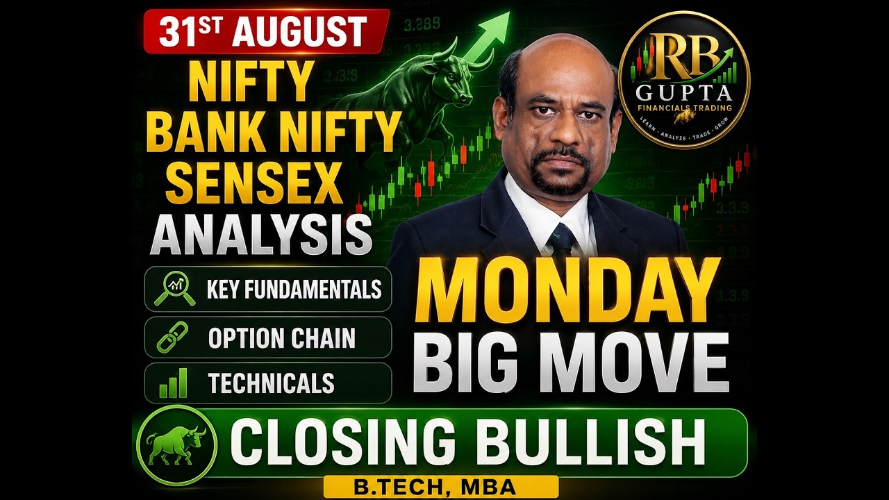 31 Aug Market Trend! 🚀 Nifty, Bank Nifty & Sensex Prediction for Monday | Key Levels to Watch