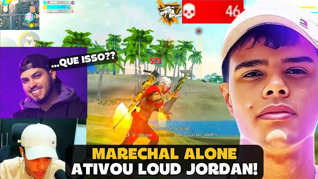 MARECHAL PEGOU 2 AWM E ATIVOU O LOUD JORDAN E FEZ 29 KILL NA RANK! FREE FIRE - MARECHAL HIGHLIGHTS