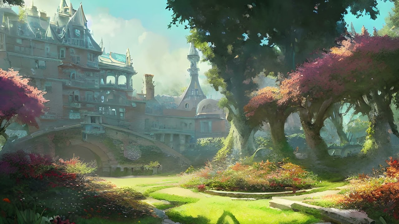 Castle gardens ambient music to relax, study and sleep 🏰🎶💤