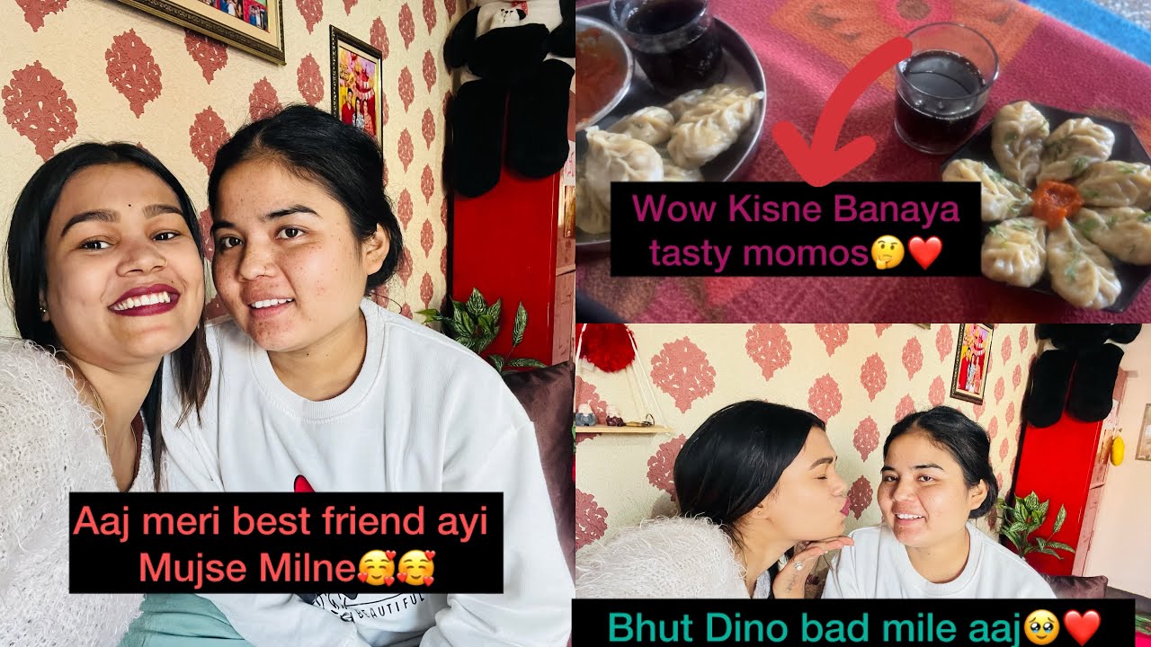 Aaj meri school wali best friend ayi mujse Milne🥰❤️socha nhi tha momos itne tasty honge mja ayga🤤🤭