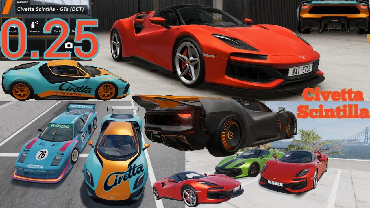 Nuovo Aggiornamento 0.25, moderna supercar Civetta Scintilla, ritorno del Garage-BeamNG.drive #174