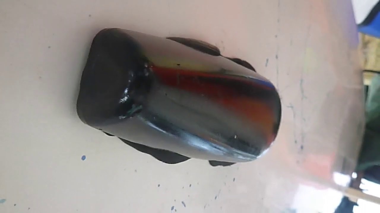 Transducer for fish finder installed on the hull of a Stealth Kayak