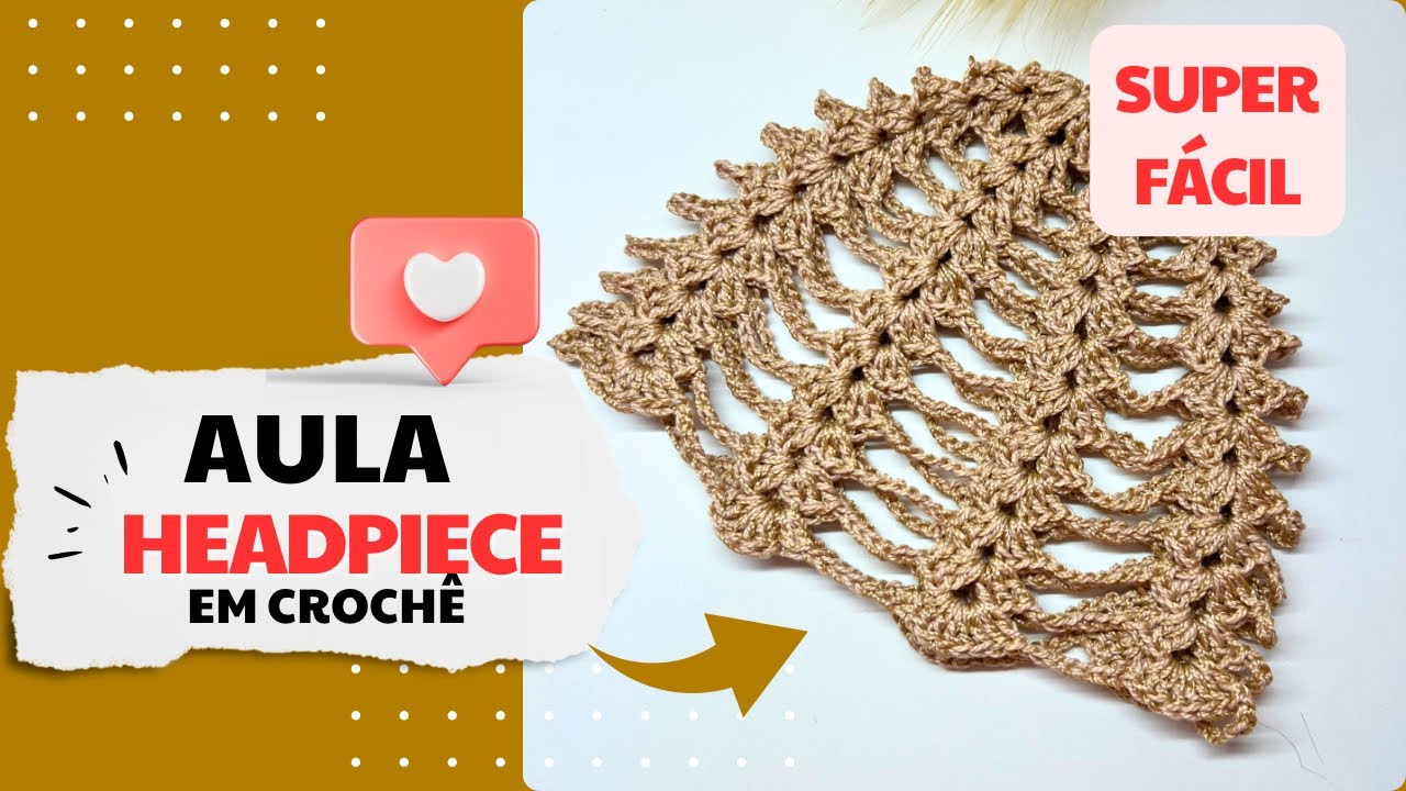 HEADPIECE EM CROCHÊ super fácil, touca de crochê acessório de cabeça by Tata Gardini 