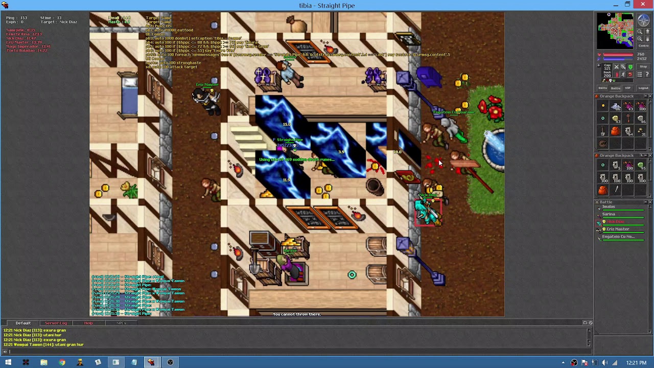 Tibia Underwar.org Magebomb Matando Noobs ElfBot Navigation