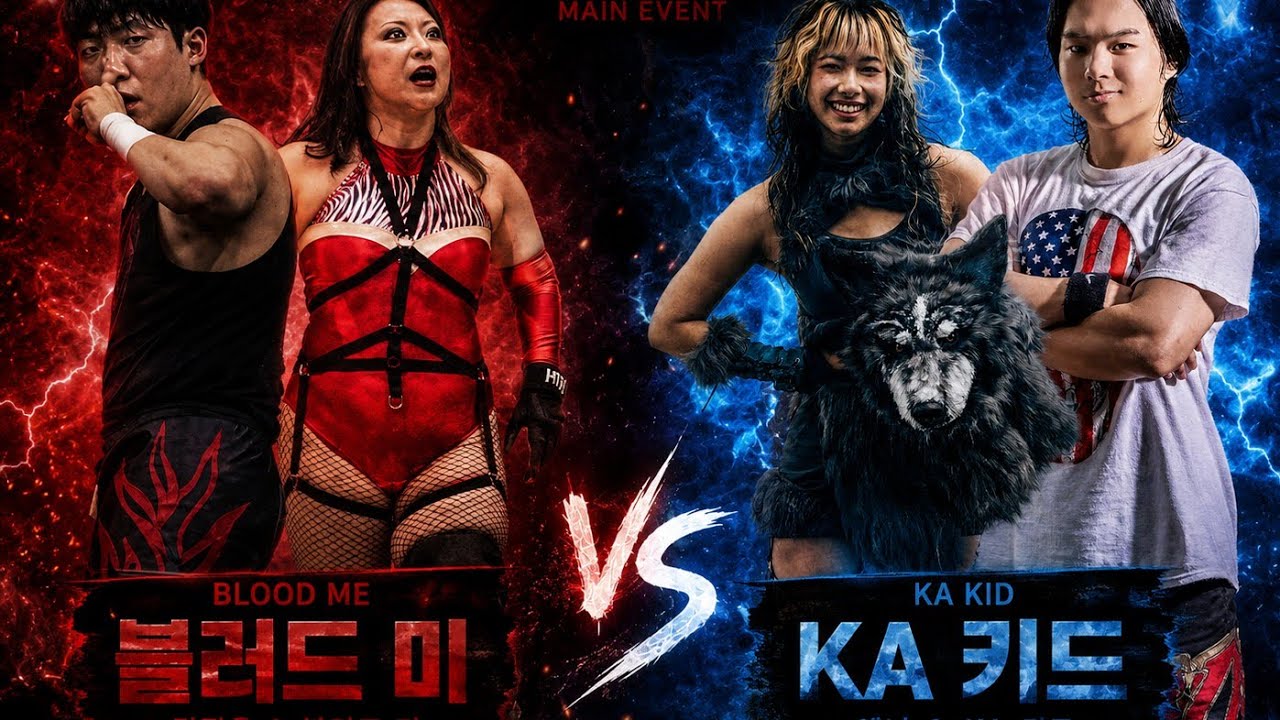 김정욱 (PWS 스트릿 챔피언) 블러드 미 (PWS 루저스 웨이트 챔피언) VS 예니 KA키드