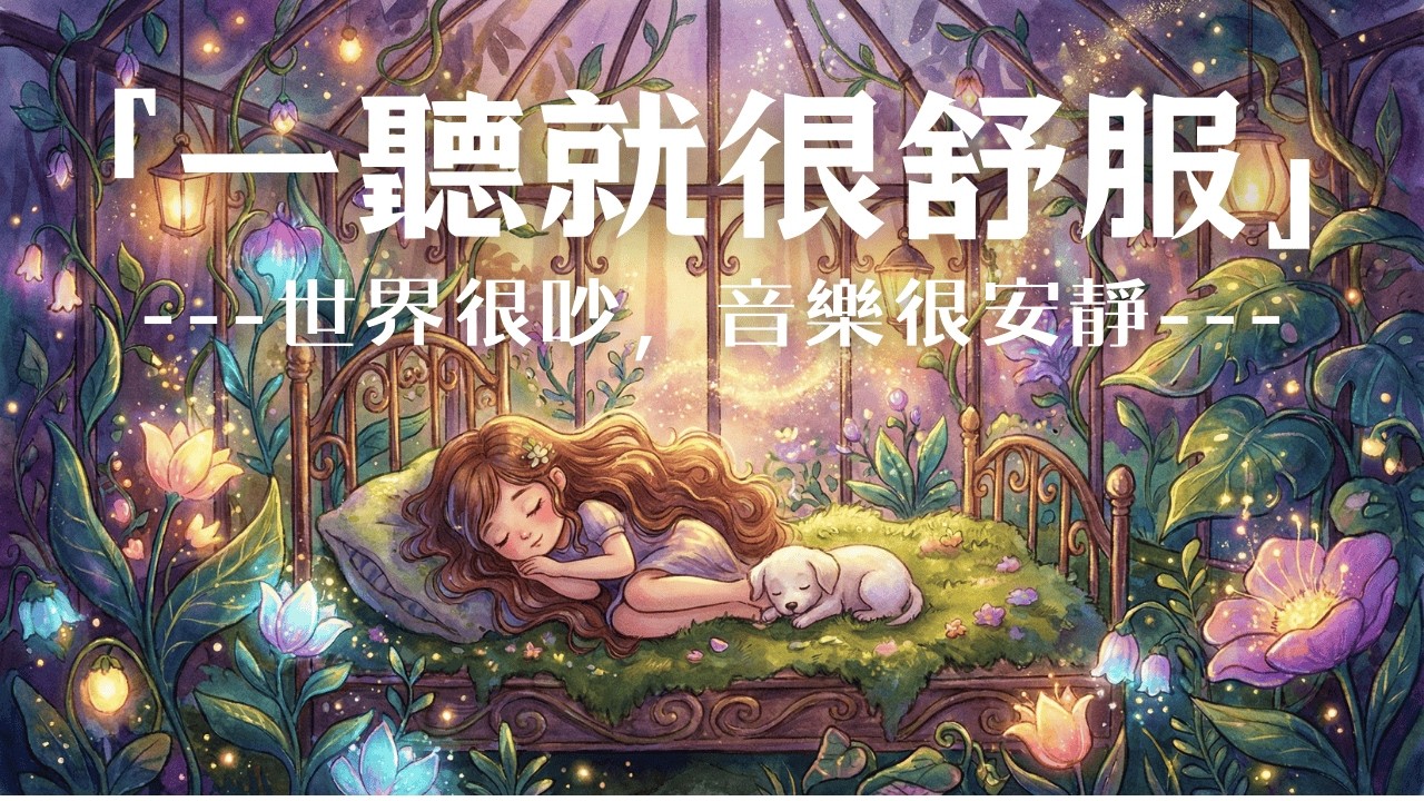 【RELAXING PIANO BGM】夢幻溫室夜晚 × 柔和鋼琴，花香與微光陪你安心入睡
