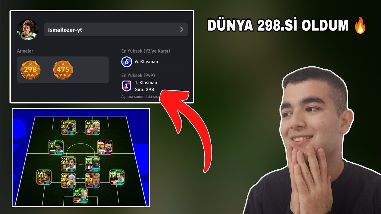DÜNYA SIRALAMASINDA 298. OLDUM! 4222 OYUNUN EN İYİ DİZİLİŞİ 🔥 - (eFootball 2025 Mobile)