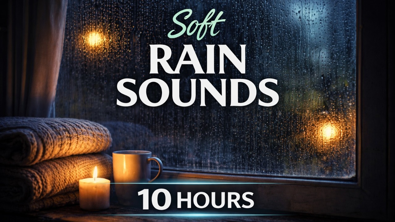 Soft Rain 🌧️ 10 Hours | Gentle Night Rain for Deep Sleep