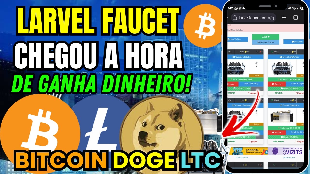 🔥 LARVEL FAUCET: AGORA &Eacute; HORA DE GANHAR MUITA CRIPTO, PAGANDO NA HORA!