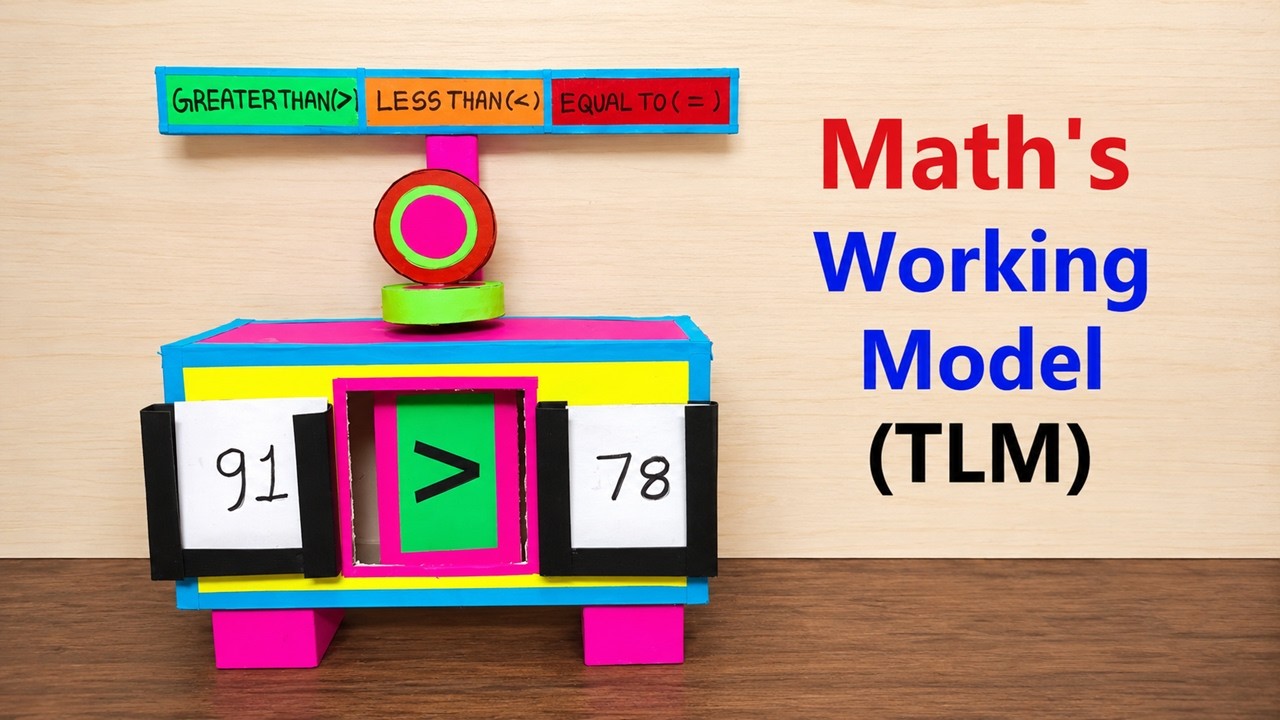 maths working model - maths tlm - greater than - less than - equal -- diy @craftpiller
