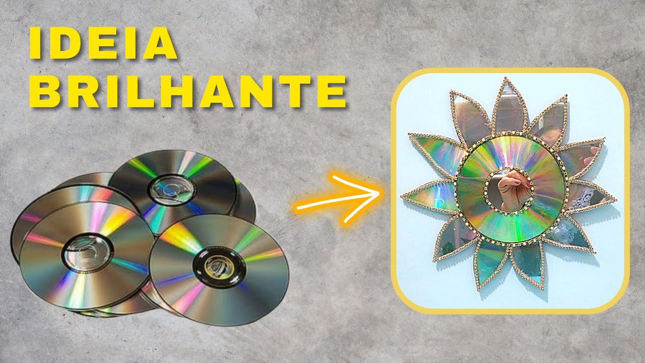 ARTESANATO COM CDs - Essa IDEIA Vai REFLETIR 🌞 Em Sua Casa | 💿ARTESANATO COM CD Velho