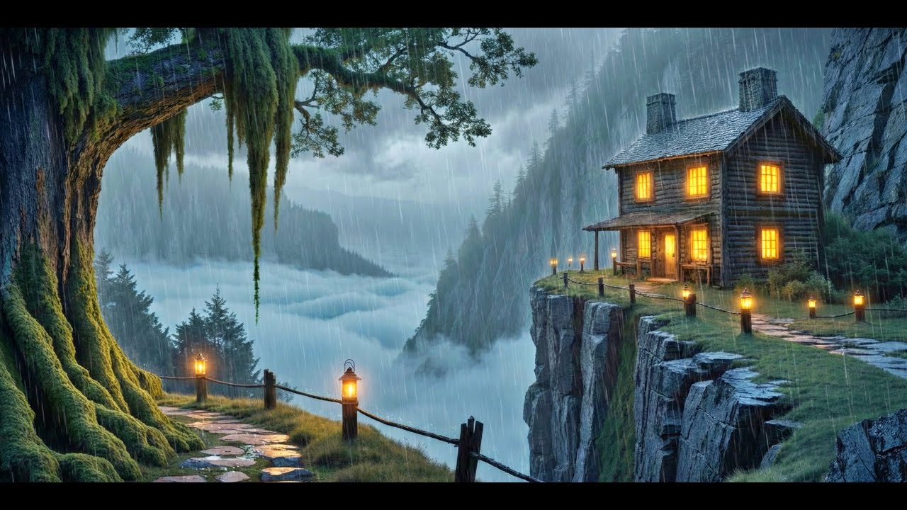 Cozy Cabin Heavy Rain Sounds | Deep Sleep Instantly and Cure Insomnia (No Thunder)