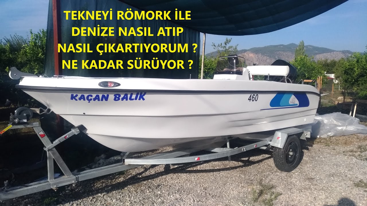 Tekneyi Tek Başıma  kaç Dakikada İndirdim ve  Yükledim / Tekneyi römorktan indirmek zor mu?