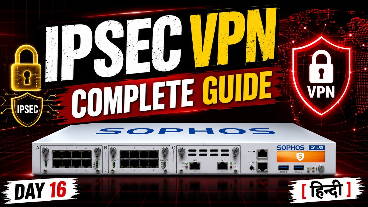 How to Setup IPsec VPN | Complete Guide Step by Step | Sophos Series in Hindi | Day 16