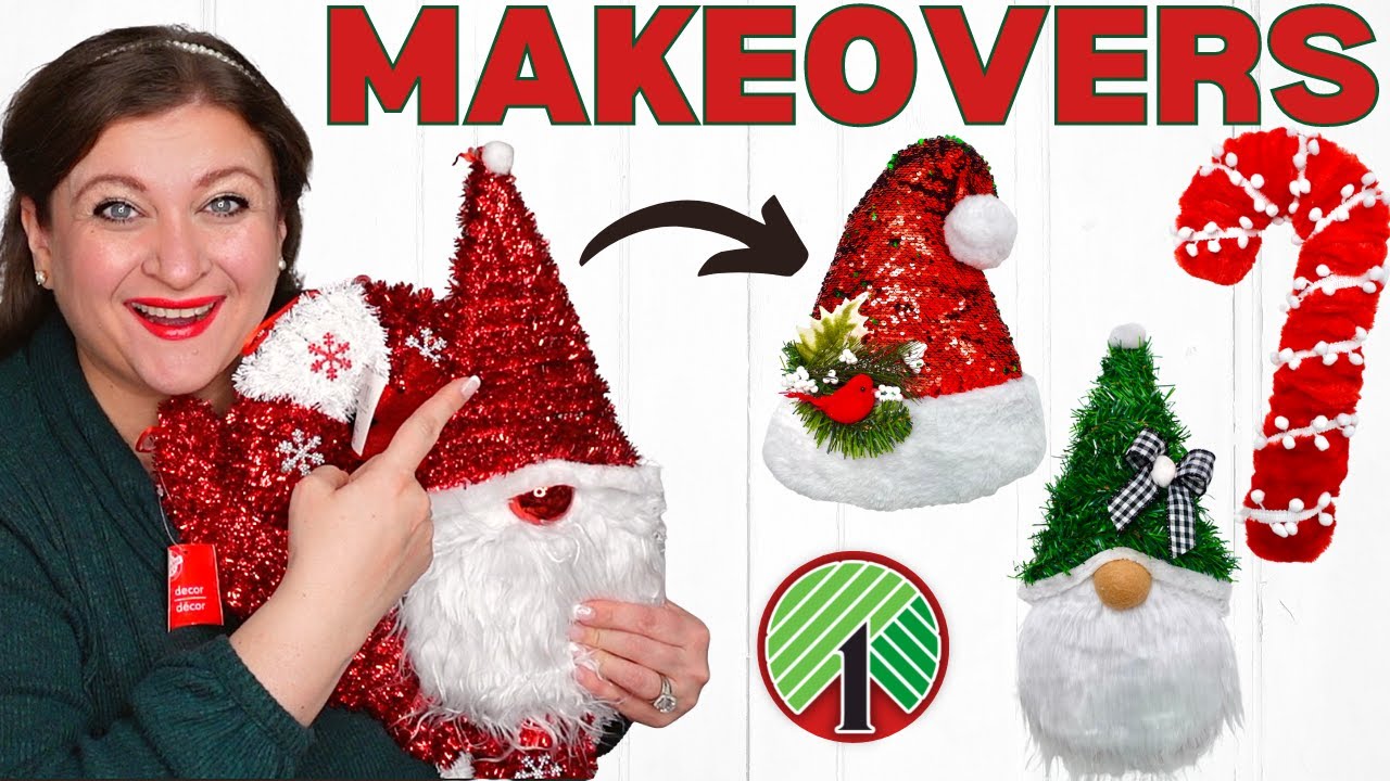 Dollar Tree Christmas Decor WREATH MAKEOVERS DIY Tutorial
