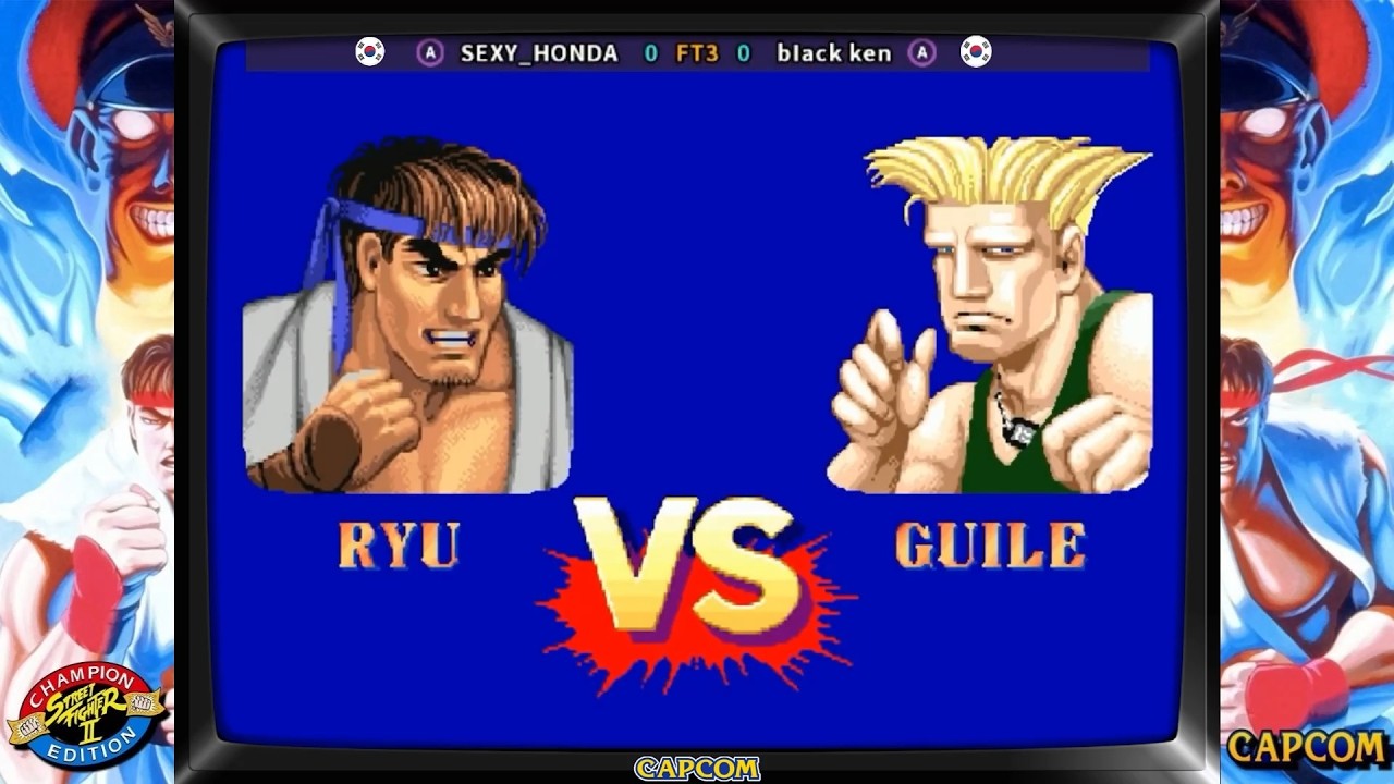 Street Fighter II' Champion Edition - FT3 Coreia - Sexy_Honda Vs bIack ken