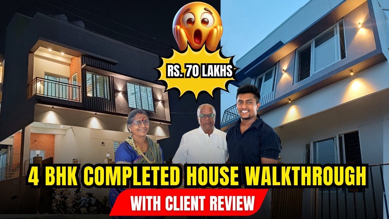 🏠70 லட்சத்தில் home theatre உடன் கூடிய பிர்மாண்ட Duplex வீடு ?😱 | 4BHK G+2 | 2600sqft | HireandBuild