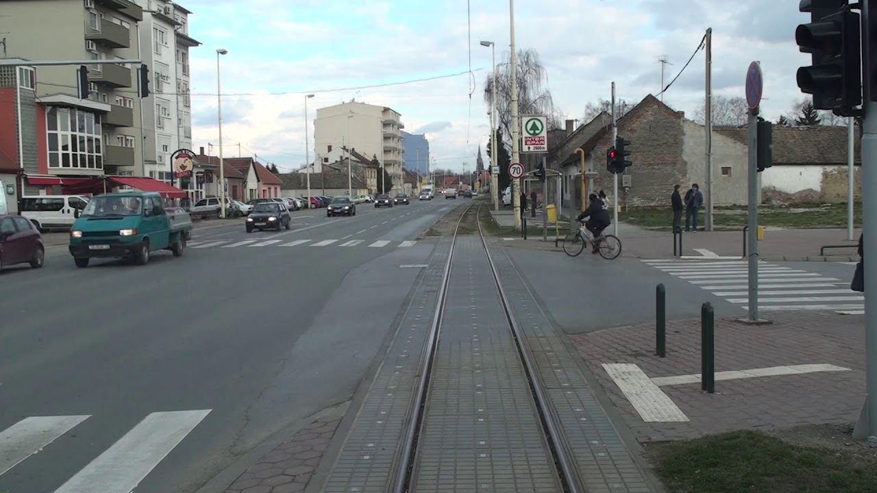 Vožnja tramvajem Osijekom iz Višnjevca prema Zelenom polju i nazad do Višnjevca 16.3.2009g