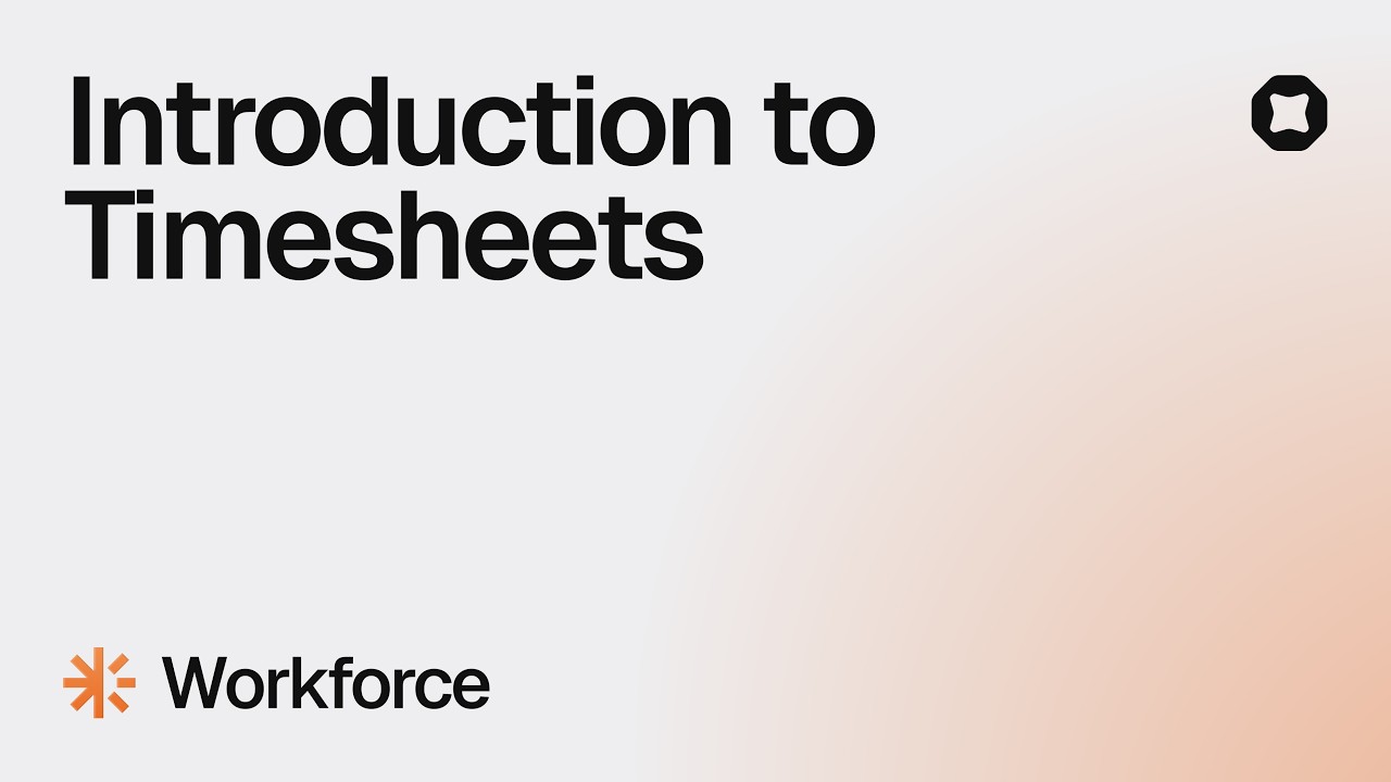 Introduction to timesheets