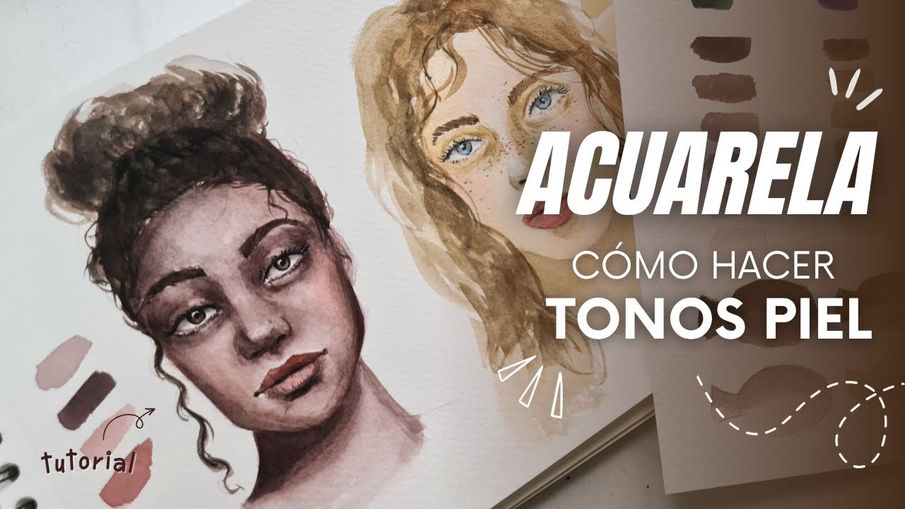 TUTORIAL | Tonos piel en ACUARELA 🖌️