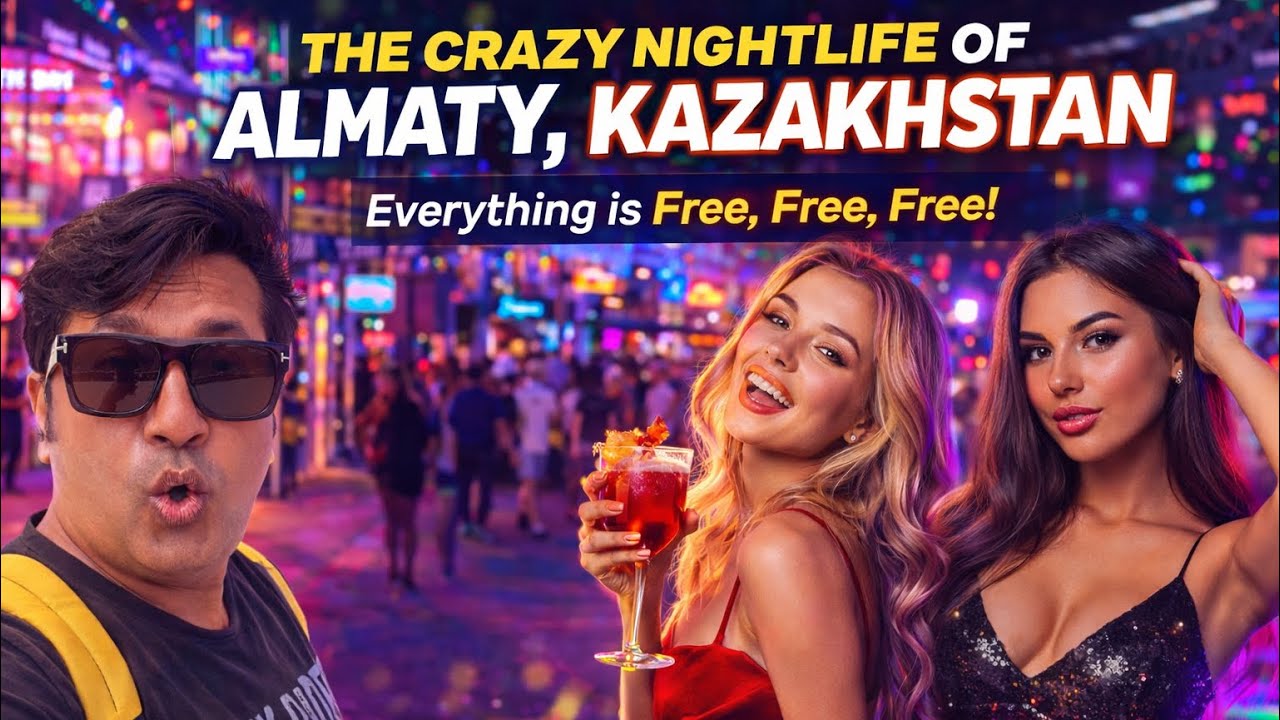 Nightlife of Almaty Kazakhstan 🇰🇿 | Arbat Street Nightlife of Almaty | Russian Girls Club & Party 