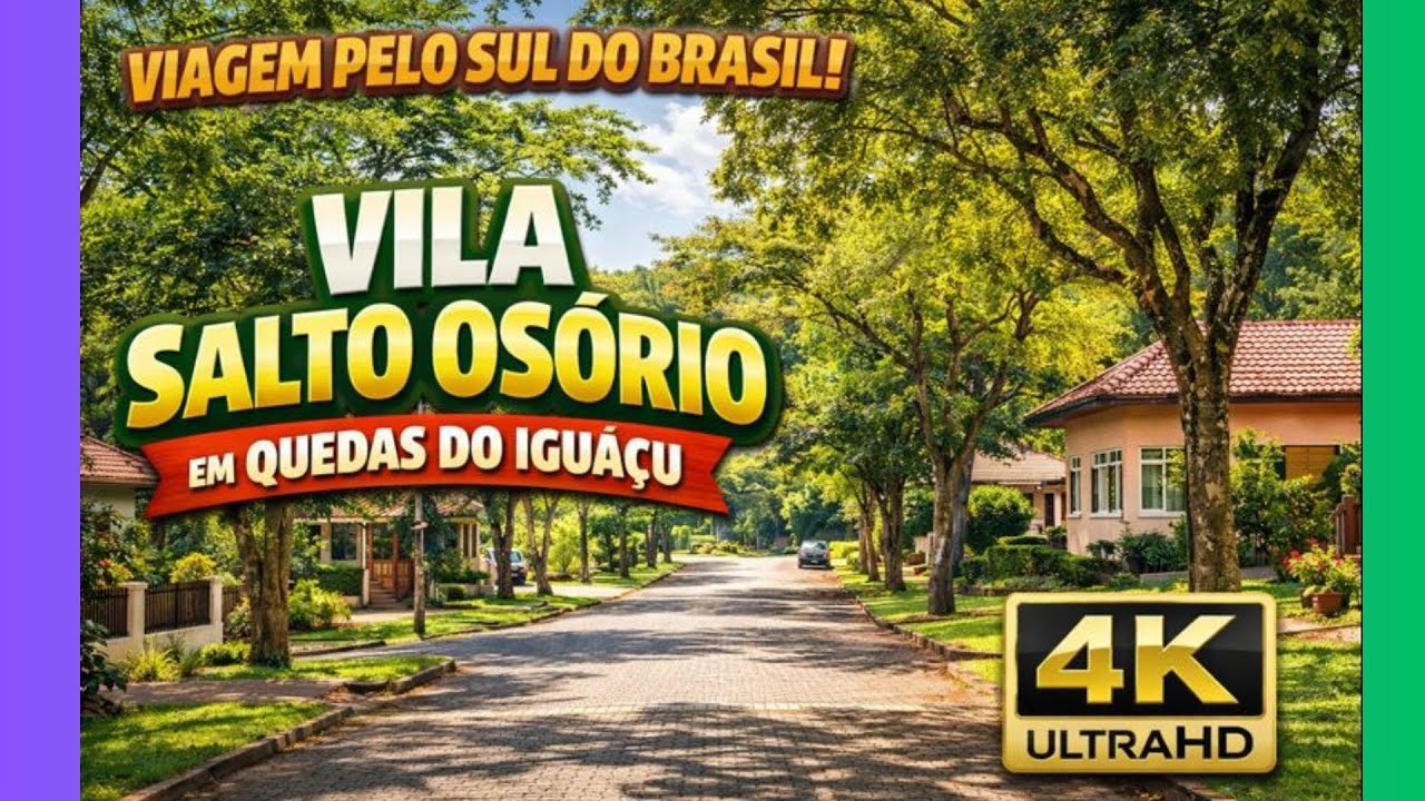 VIAGEM PELO SUL DO BRASIL - VILA SALTO OSÓRIO EM QUEDAS DO IGUAÇU - GOPRO 4K ULTRAHD