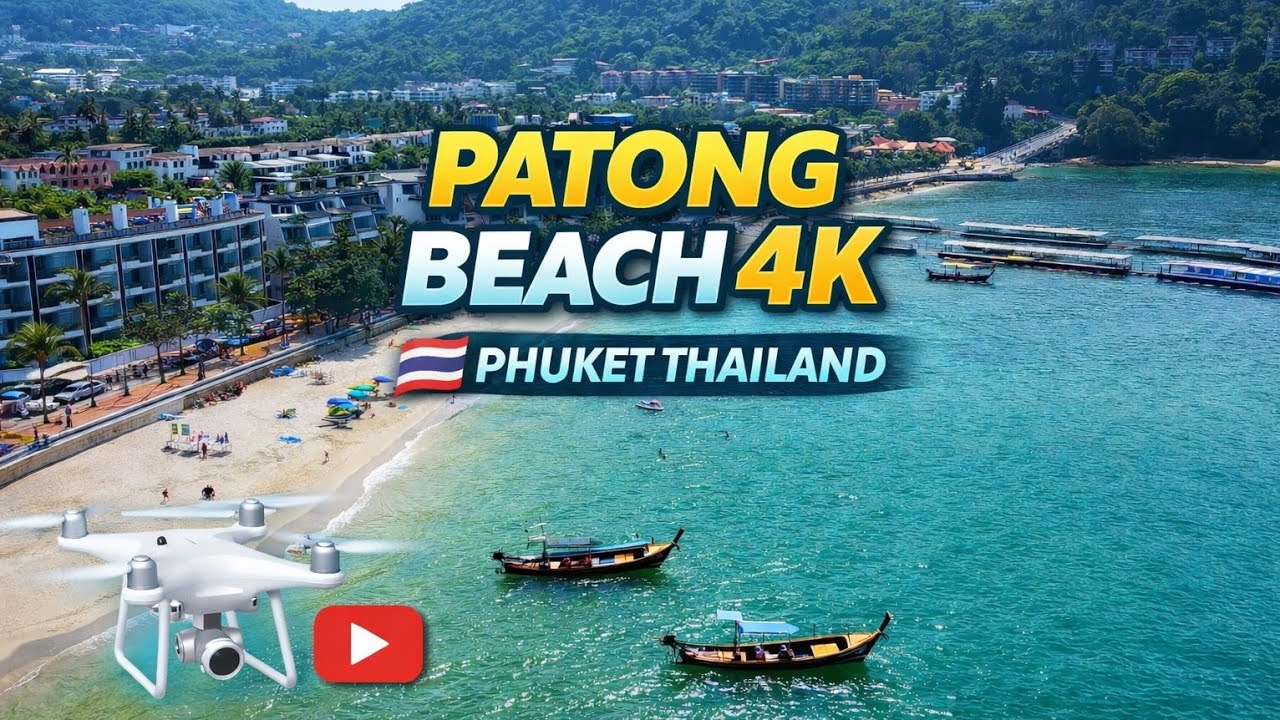 Patong Beach Phuket Drone 4K 🌊 | Most Famous Beach in Thailand