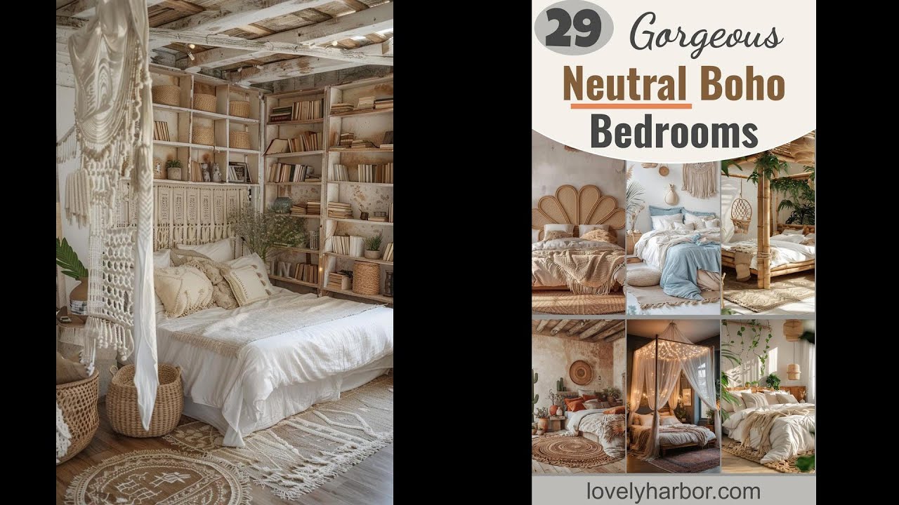 29 Gorgeous Neutral Boho Bedrooms Dreamy and Relaxing Spaces