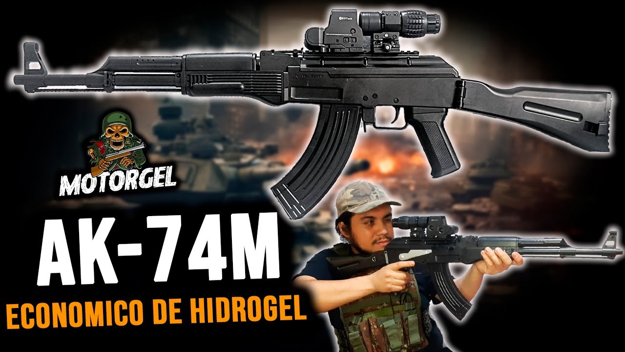 AK-74M 1:1  Económico de hidrogel - (Review, unboxing prueba Gel blasters)