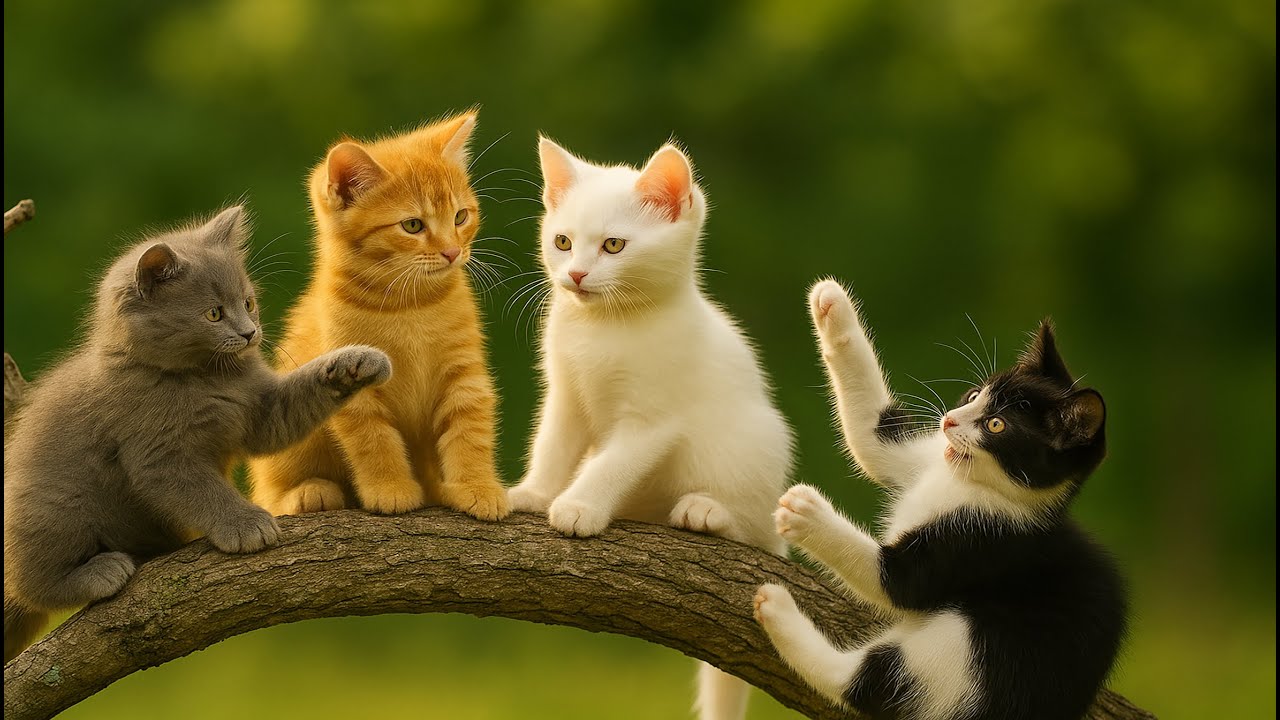 Meowing Kittens Frolic with Puppies, Hoppy Bunnies, Baby Cows & Little Mice – So Cute to Watch!